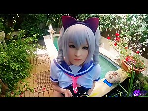 小萝莉吃鸡啪啪 被无套输出 射了一鲍鱼 白虎小穴超粉嫩